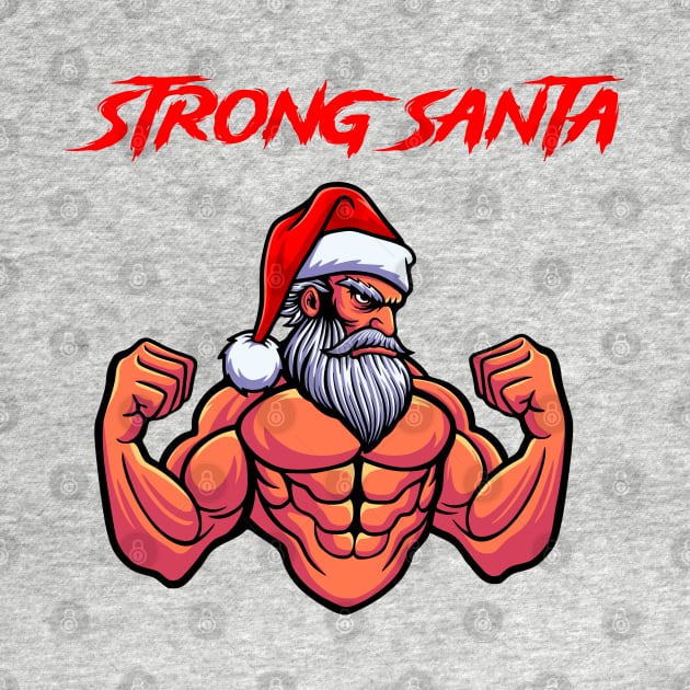 Strong santa by Kusumaillustration